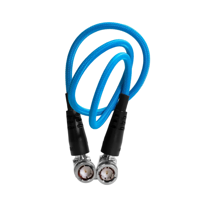 Kondor Blue 12G-SDI BNC Right Angle Cable for 4K 60p Camera Monitors and Transmitters, 22" - Kondor Blue