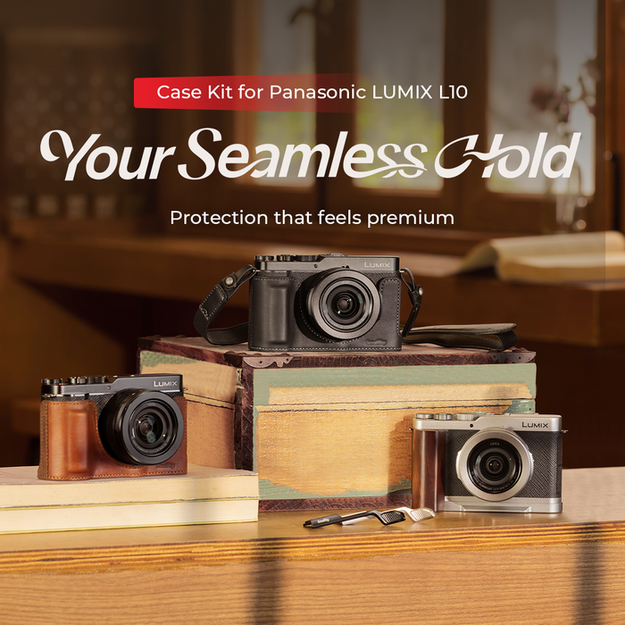 SmallRig Leather Half Case for Panasonic LUMIX L10 5698 - Black