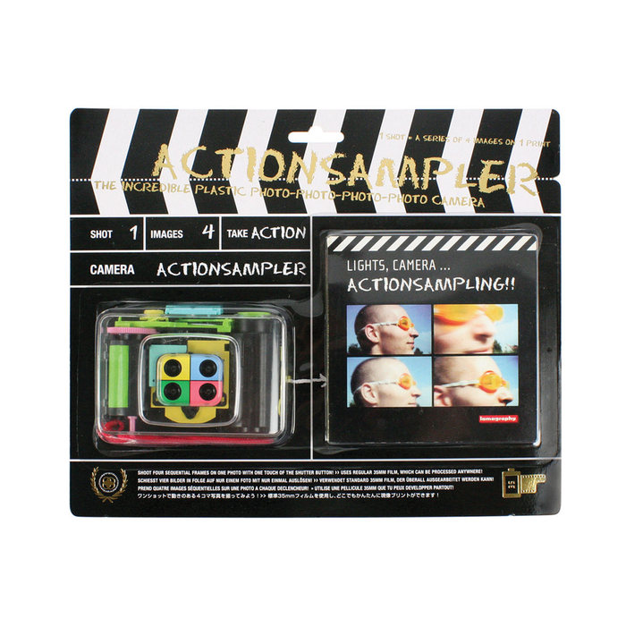 Lomography ActionSampler Fixed Focus 4-Lens 35mm Viewfinder Camera Kit - Clear