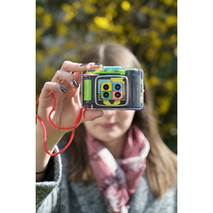 Lomography ActionSampler Fixed Focus 4-Lens 35mm Viewfinder Camera Kit - Clear