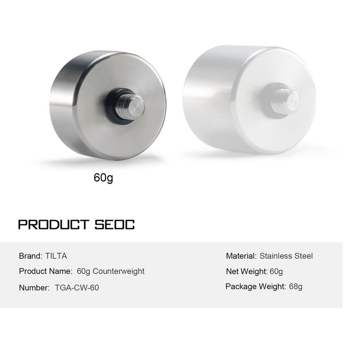 Tilta Counterweight for DJI RS 2 Gimbal, 2.1oz (60g)