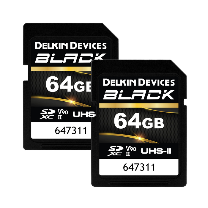 Delkin Devices 64GB BLACK UHS-II SDXC Memory Card - 2-Pack
