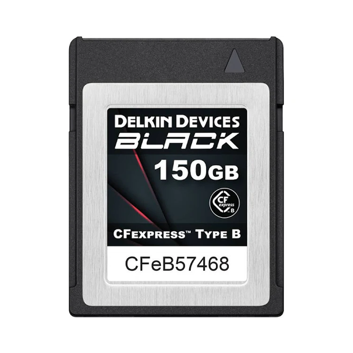 Delkin Devices BLACK 150GB BLACK CFExpress Type B Memory Card with USB 3.2 CFexpress Type B & SD UHS-II Memory Card Reader Bundle