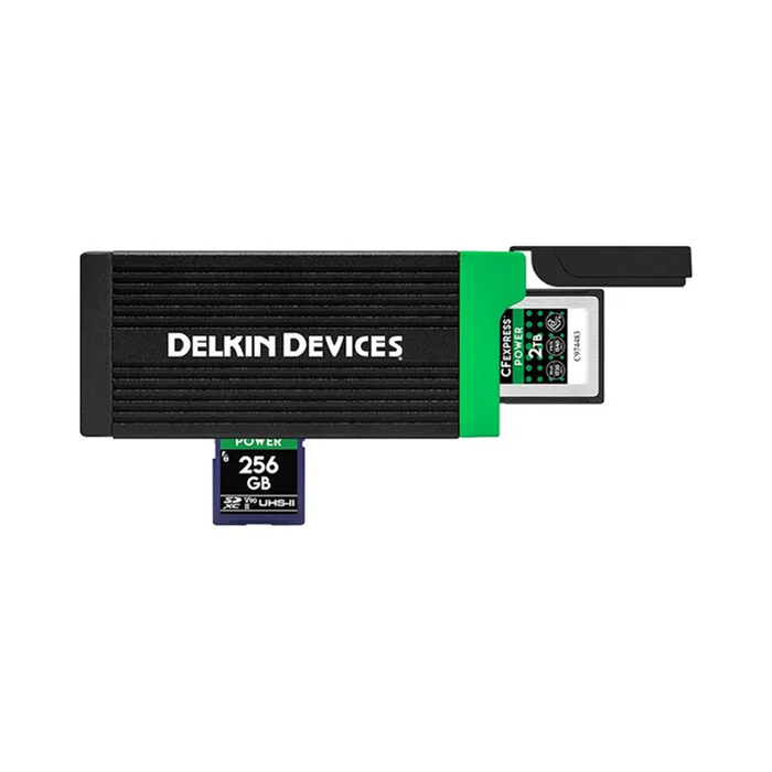 Delkin Devices BLACK 150GB BLACK CFExpress Type B Memory Card with USB 3.2 CFexpress Type B & SD UHS-II Memory Card Reader Bundle