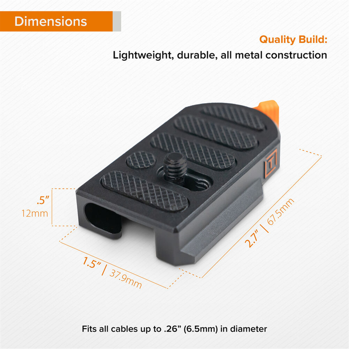 Tether Tools TetherGuard LeverLock Plate & TetherPro USB-C 15′ (4.6m) Cable Kit