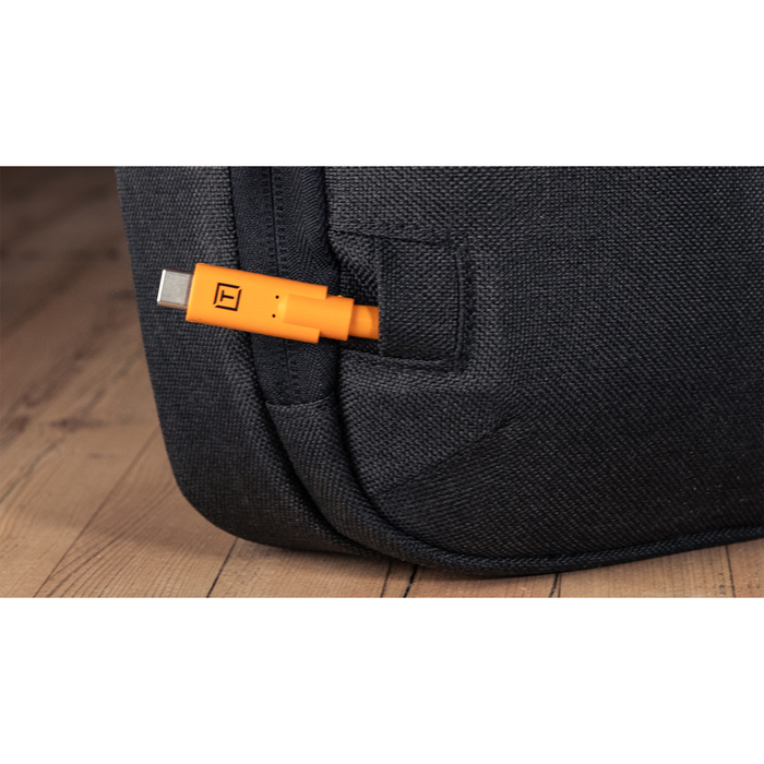 Tether Tools Starter Tethering Kit with Straight USB-C to USB-C 15’ (4.6m) High Visibility Orange Cable