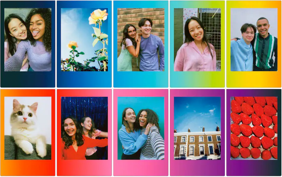 Fujifilm Instax Mini Instant Film, Rainbow Frame - 10 Exposures