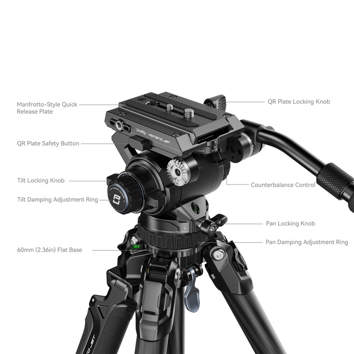 SmallRig x Potato Jet Tribex Hydraulic Carbon Fiber Tripod Kit