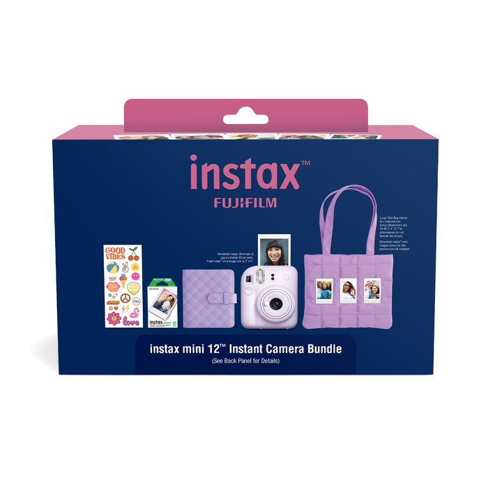 Fujifilm Instax Mini 12 Instant Camera & Film Holiday Bundle (Lilac Purple)