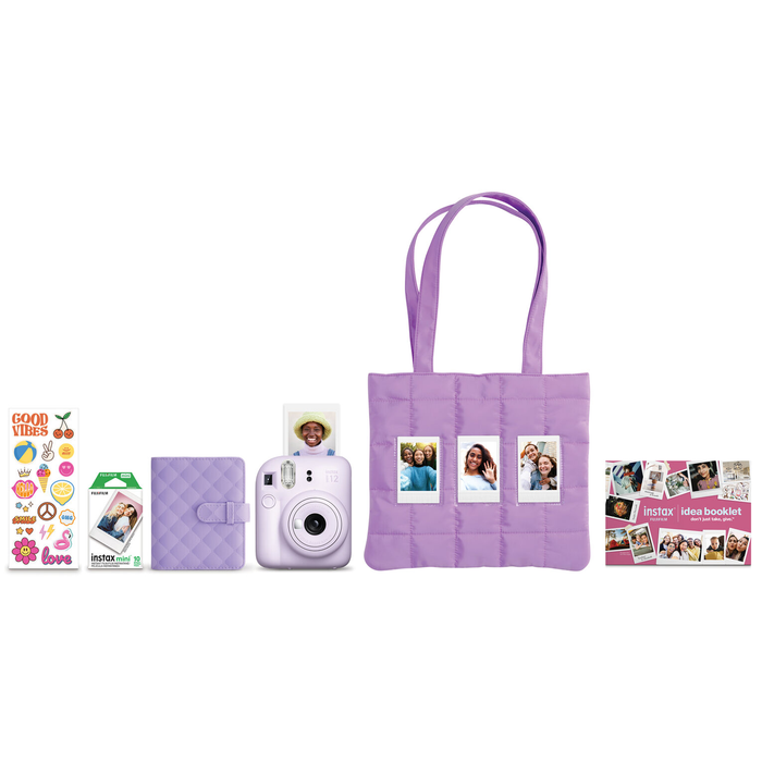 Fujifilm Instax Mini 12 Instant Camera & Film Holiday Bundle (Lilac Purple)