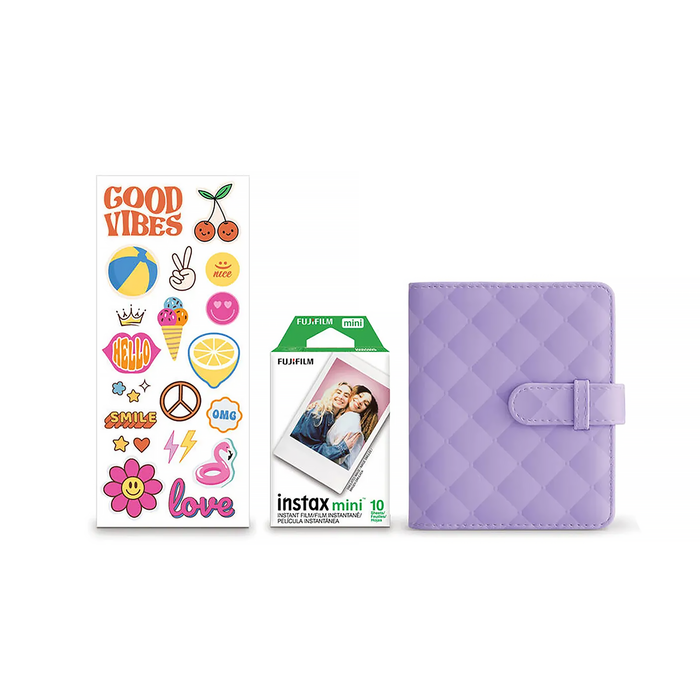 Fujifilm Instax Mini 12 Instant Camera & Film Holiday Bundle (Lilac Purple)