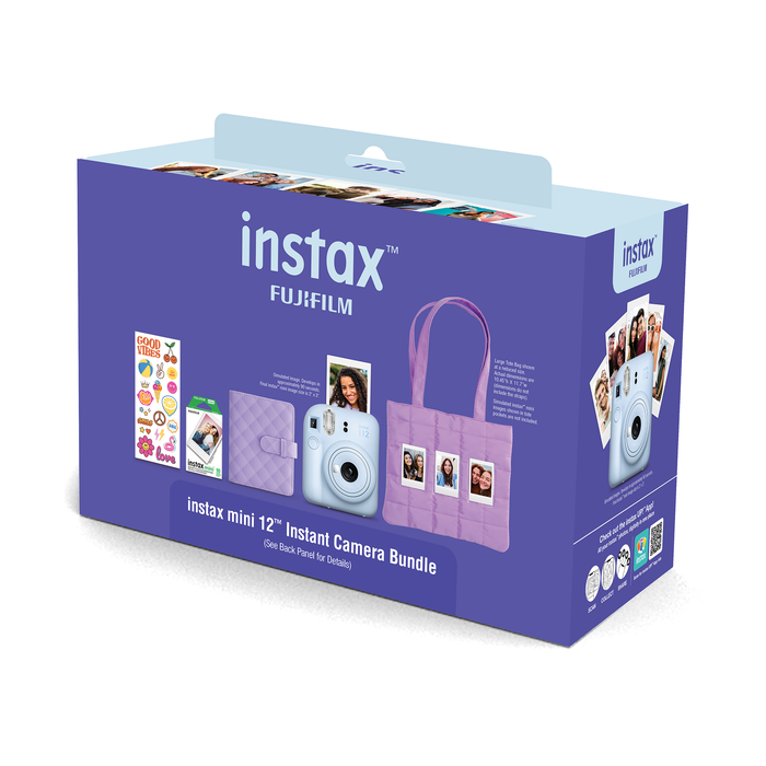 Fujifilm 2025 Instax Mini 12 Instant Camera Bundle - Pastel Blue