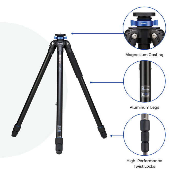 Benro TMA47AXL Mach3 AL Series 4 Extra Long 3-Section Aluminum Tripod