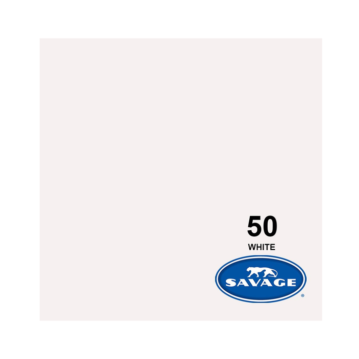 Savage #50 White Seamless Background Paper 53" x 36'