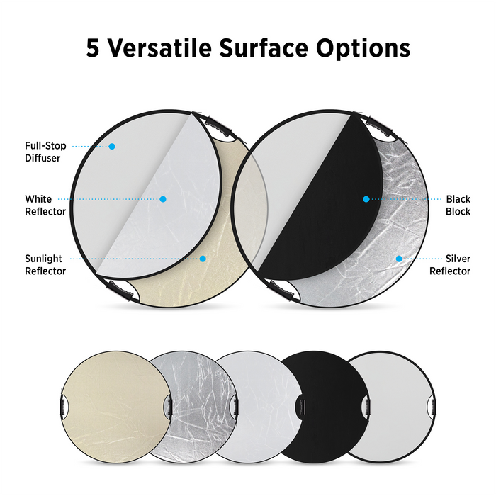 Westcott Illuminator Collapsible 5-in-1 Reflector - 40"