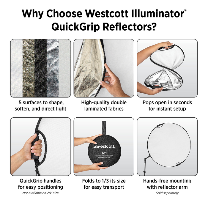 Westcott Illuminator Collapsible 5-in-1 Reflector - 40"