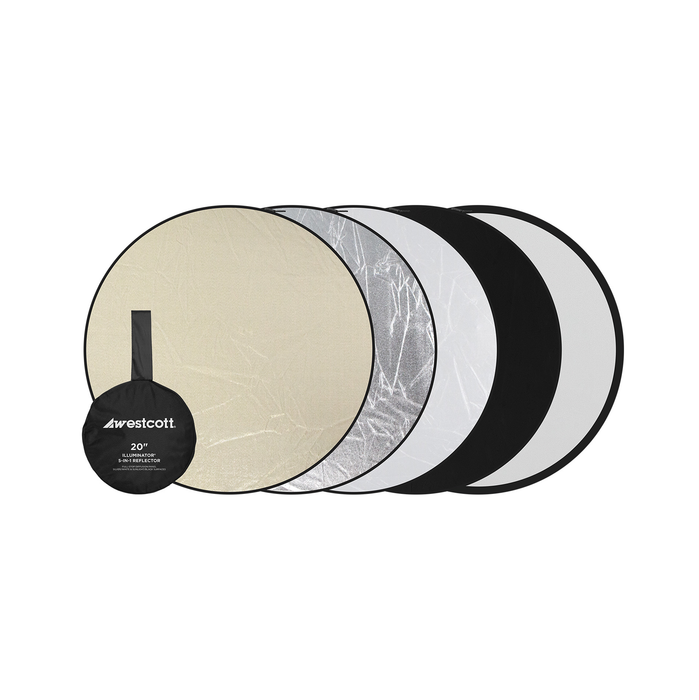 Westcott Illuminator Collapsible 5-in-1 Reflector - 20"