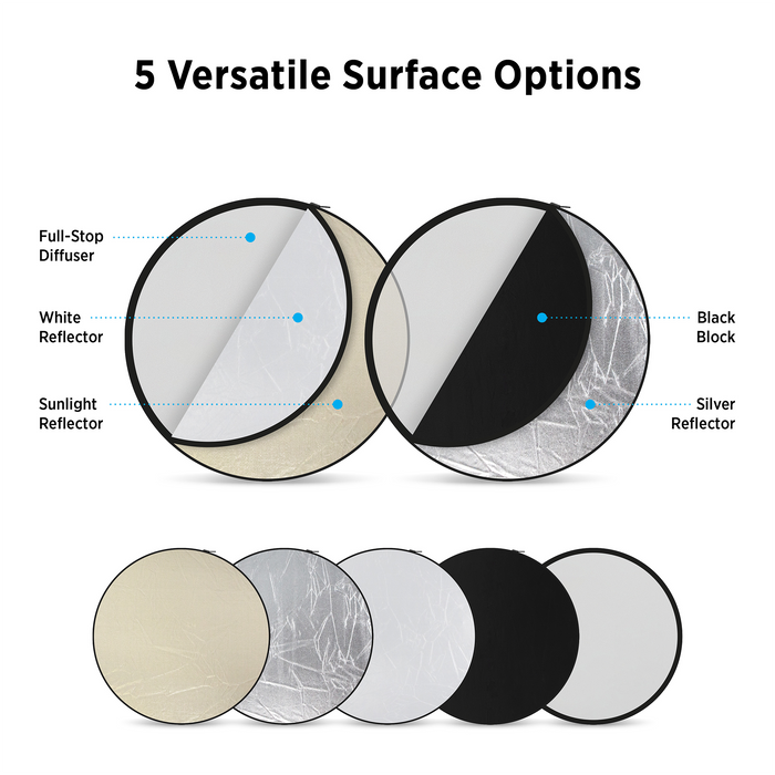 Westcott Illuminator Collapsible 5-in-1 Reflector - 20"