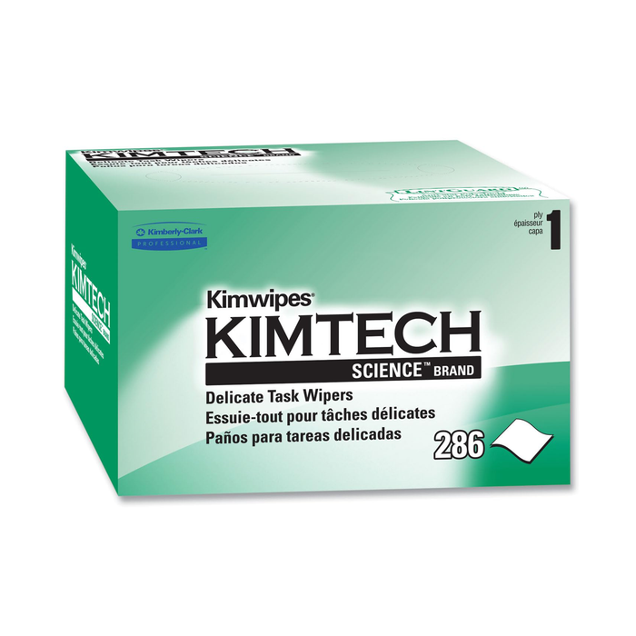 Kimwipes 1-Ply Delicate Task Wipes, 4.4" x 8.2" - 286 Sheets
