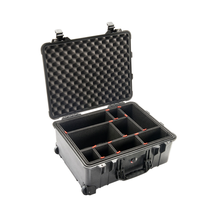 Pelican 1560 Protector Case with TrekPak Dividers & Lid Foam - Black