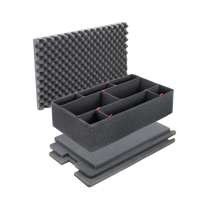 Pelican 1650 Protector Case with TrekPak Dividers & Lid Foam - Black