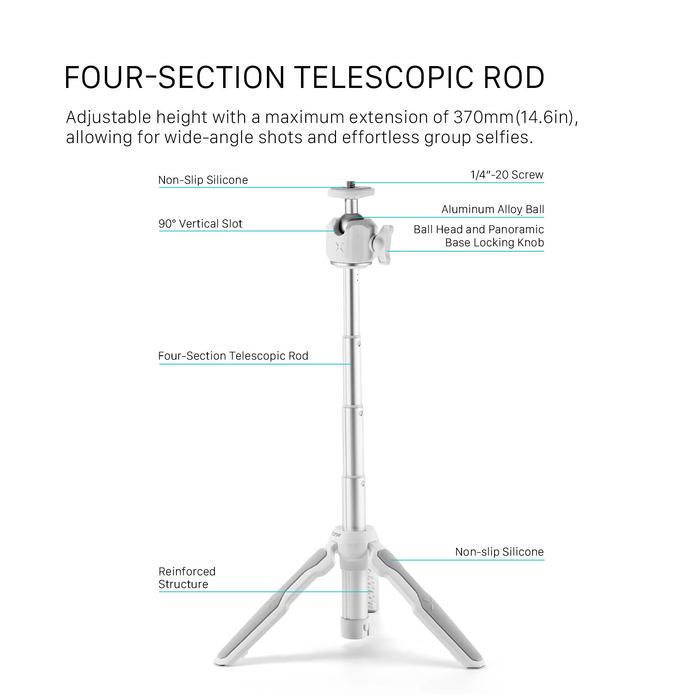 Tilta VT01 Extendable Vlog Tripod - Space Gray