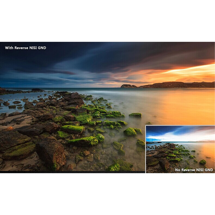 NiSi 100x150mm Reverse Nano IR Graduated ND16 Neutral Density 1.2 4-Stop Filter