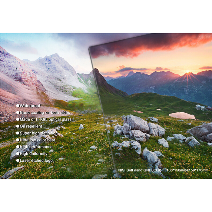 NiSi 100x150mm Nano IR Soft Graduated ND32 Neutral Density 1.5 5-Stop Filter