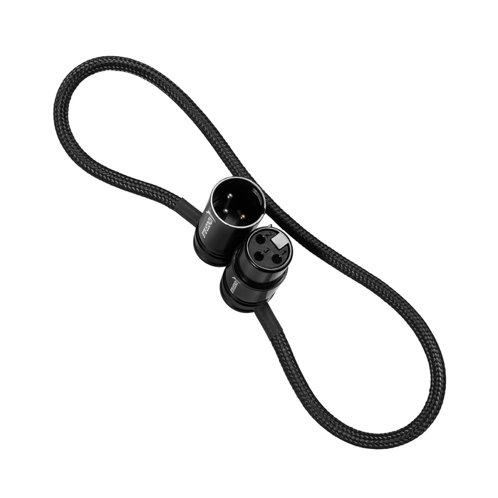 Kondor Blue 16” Straight Low Profile Right Angle XLR Cable - Raven Black