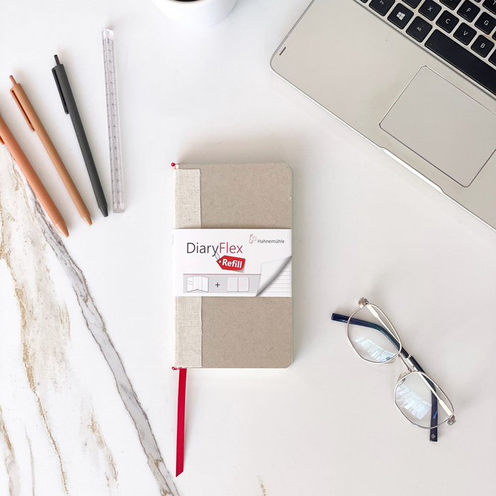 Hahnemuhle DiaryFlex Refill with Plain Pages for Notebook, 100gsm, 4" x 7" Portrait, 80 Sheets (160 Pages)