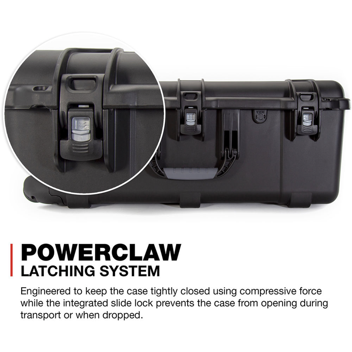 Nanuk 963 Wheeled Protective Case with Padded Dividers & Lid Foam - Black