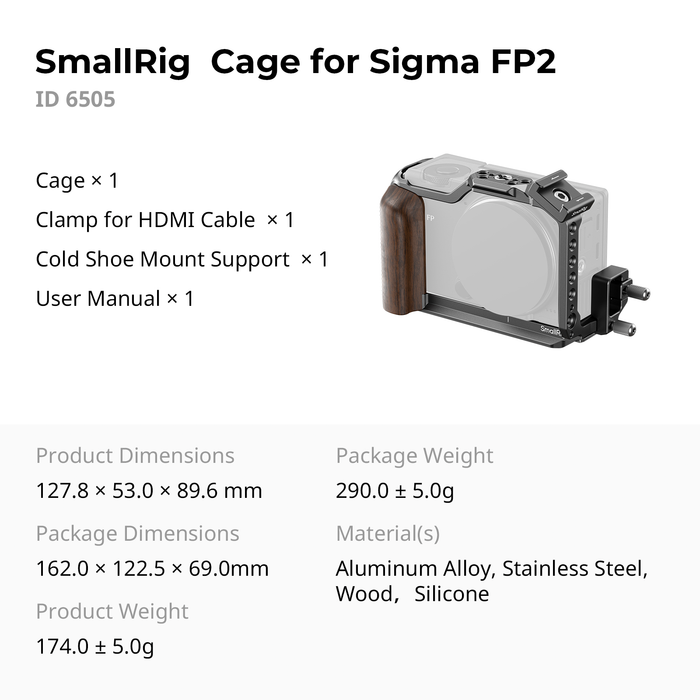 SmallRig Camera Cage for Sigma FP2 6505