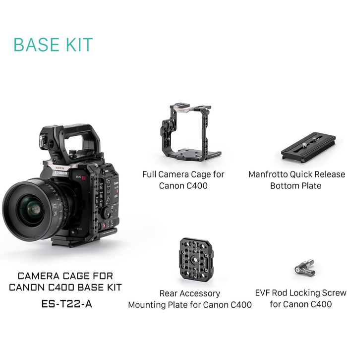 Tilta Camera Cage Base Kit for Canon C400 - Black — Glazer's Tilta Camera Cage Base Kit for Canon C400 - Black — Glazer's