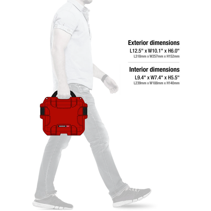 Nanuk 905 Small-Series Protective Case with Cubed Foam & Lid Foam - Red