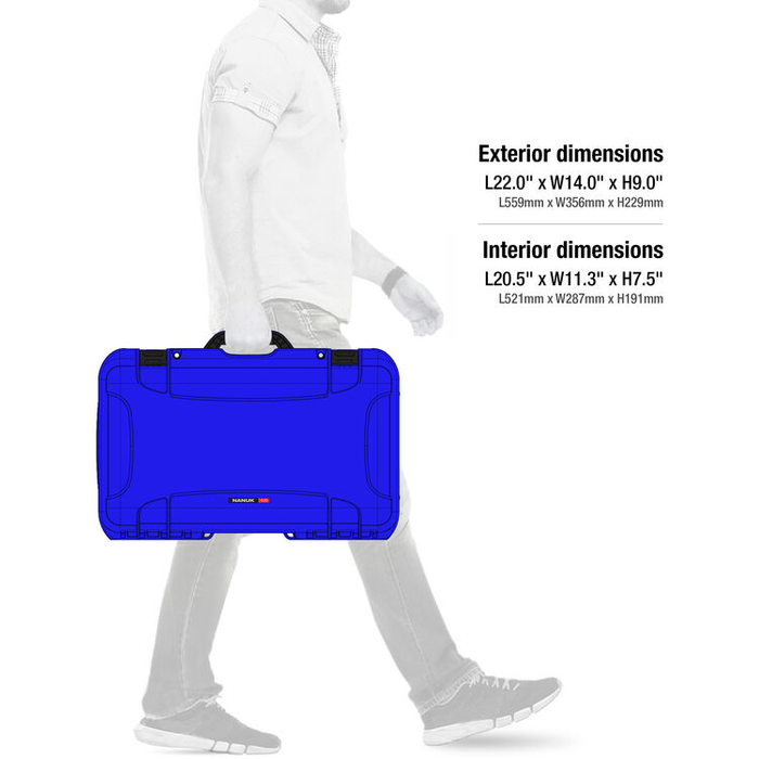 Nanuk 935 Wheeled Pro Photo Kit Protective Case with Padded Dividers & Lid Organizer - Blue