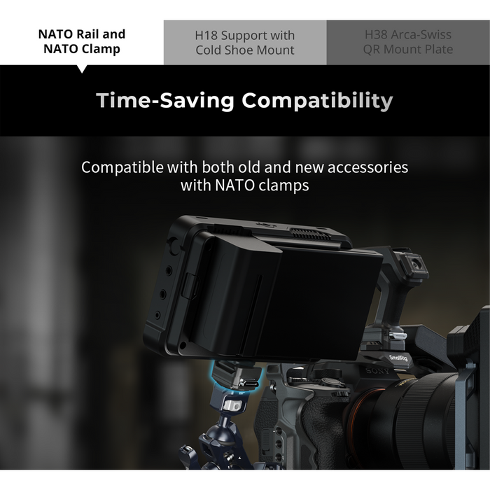 SmallRig HawkLock H18 Quick Release Support with Cold Shoe Receiver 4500