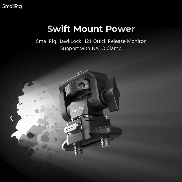 SmallRig HawkLock H21 Quick Release Monitor Support with NATO Clamp 4487