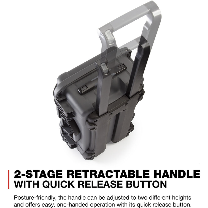 Nanuk 935 Wheeled Protective Case with Cubed Foam & Lid Foam - Graphite