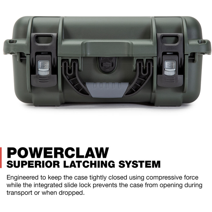 Nanuk 915 Medium-Series Pro Photo Kit Protective Case with Padded Dividers & Lid Organizer - Olive