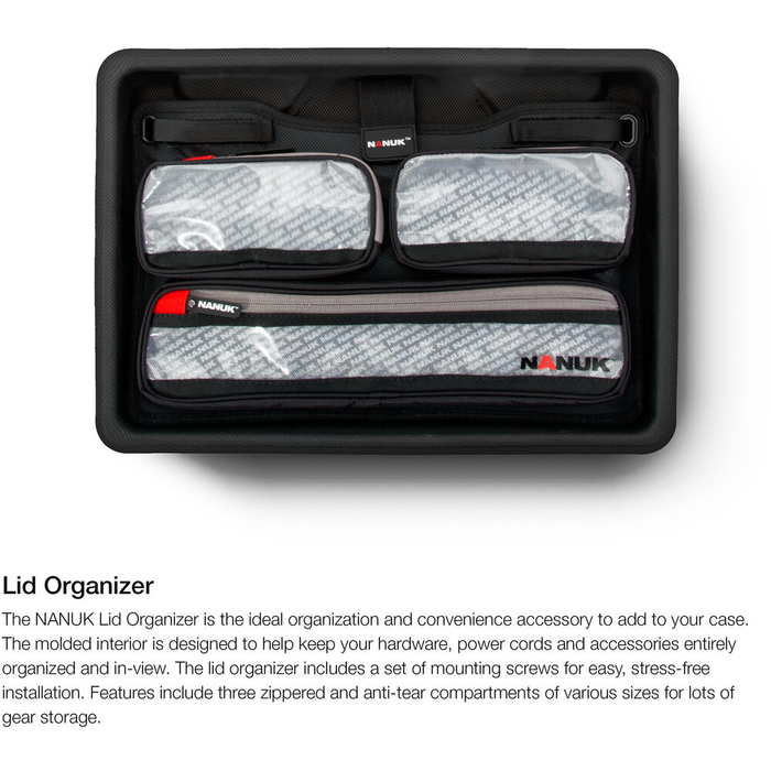 Nanuk 920 Medium-Series Pro Photo Kit Protective Case with Padded Dividers & Lid Organizer - Black