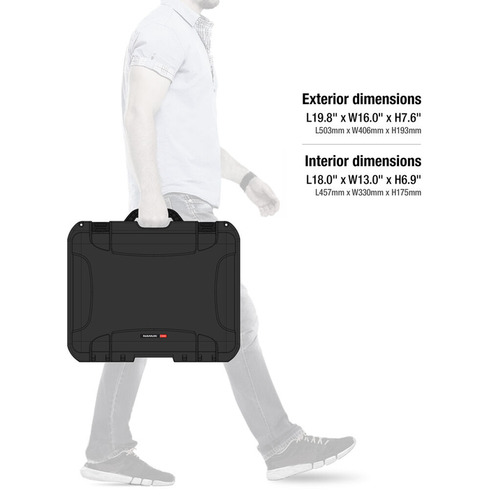 Nanuk 930 Medium-Series Protective Case with Cubed Foam & Lid Foam - Black