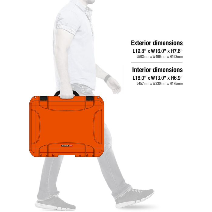 Nanuk 930 Medium-Series Protective Case with Cubed Foam & Lid Foam - Orange