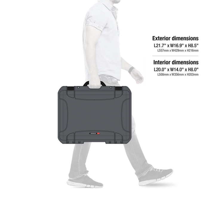 Nanuk 940 Wheeled Protective Case with Cubed Foam & Lid Foam - Graphite