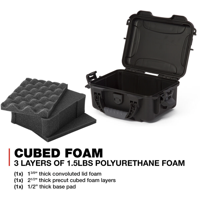 Nanuk 904 Small-Series Protective Case with Cubed Foam & Lid Foam - Black