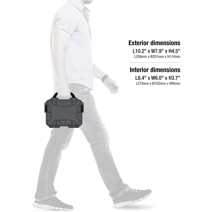 Nanuk 904 Small-Series Protective Case with Cubed Foam & Lid Foam - Graphite