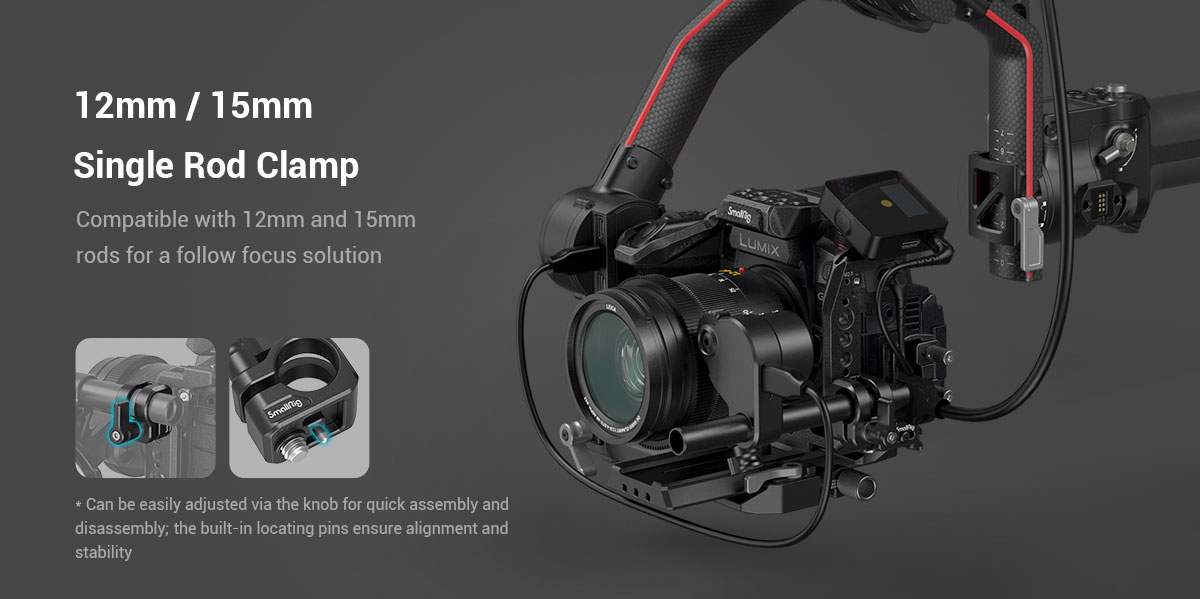 SmallRig 12mm/15mm Single Rod Clamp 3598