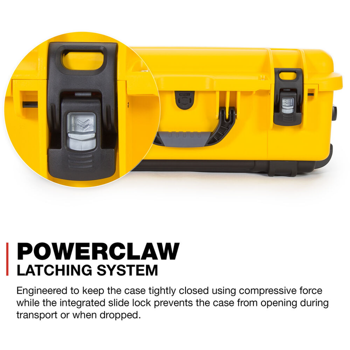 Nanuk 935 Wheeled Pro Photo Kit Protective Case with Padded Dividers & Lid Organizer - Yellow