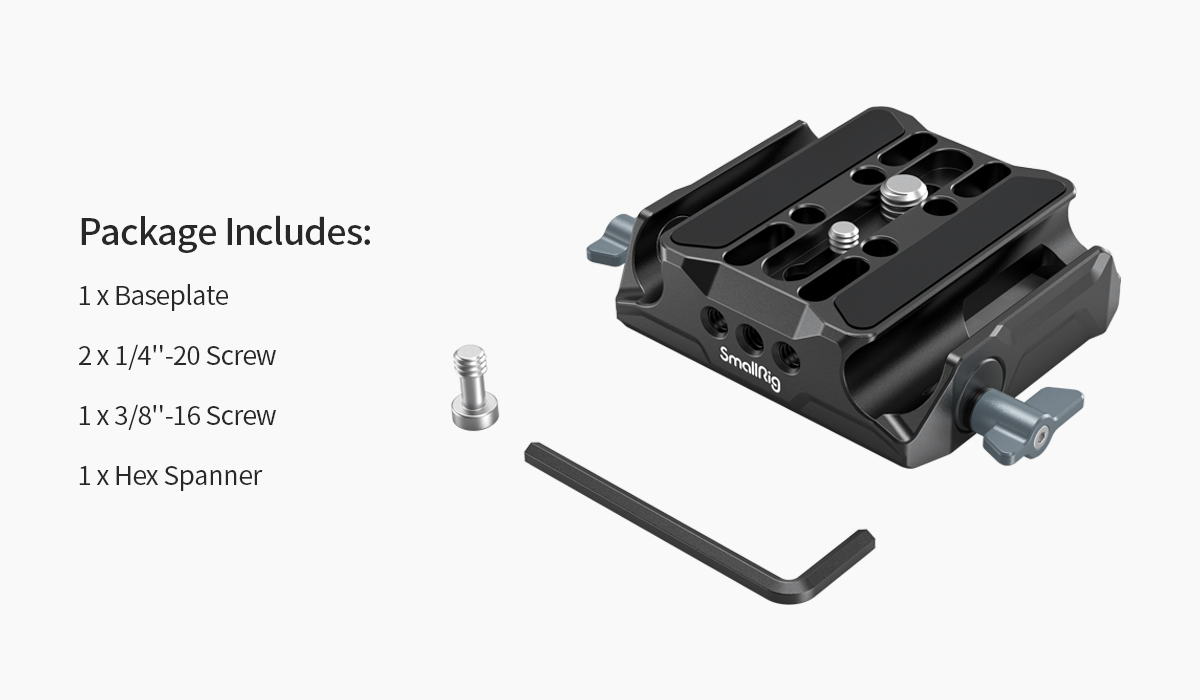 SmallRig Universal LWS Baseplate with Dual 15mm Rod Clamp 3357