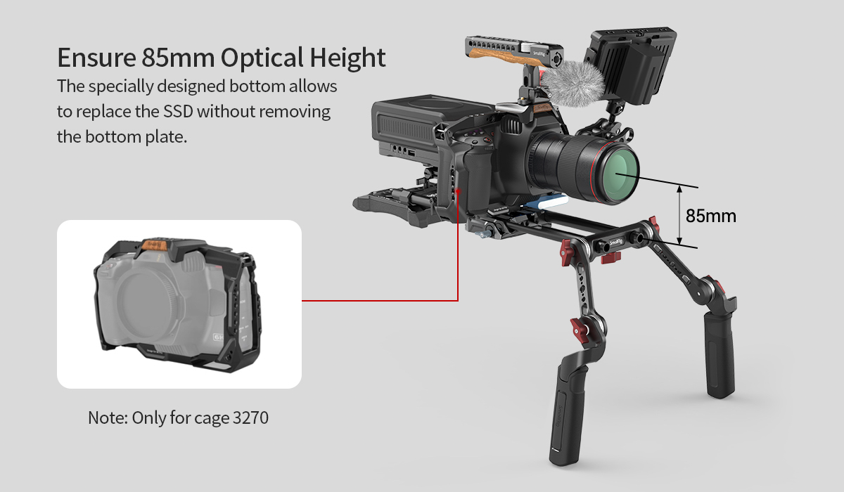 SmallRig Universal LWS Baseplate with Dual 15mm Rod Clamp 3357