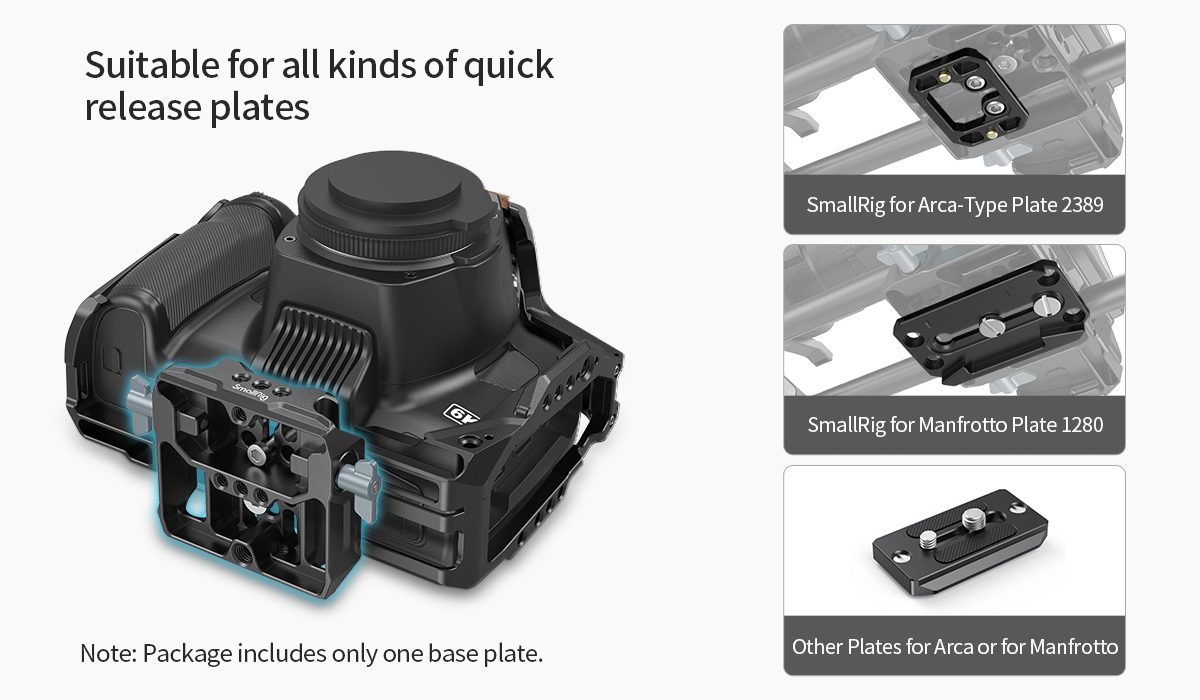 SmallRig Universal LWS Baseplate with Dual 15mm Rod Clamp 3357